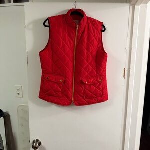 St Johns Bay Red Quilted Women's Vest